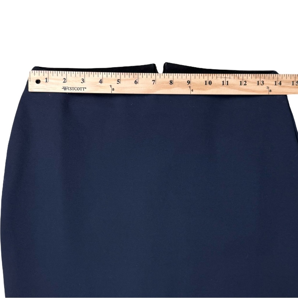 Quince Ultra-Stretch Ponte Pencil Skirt Navy Blue Office Career NWT Size S - Picture 3 of 11